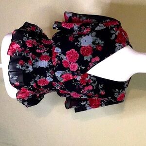 Flower peplum top